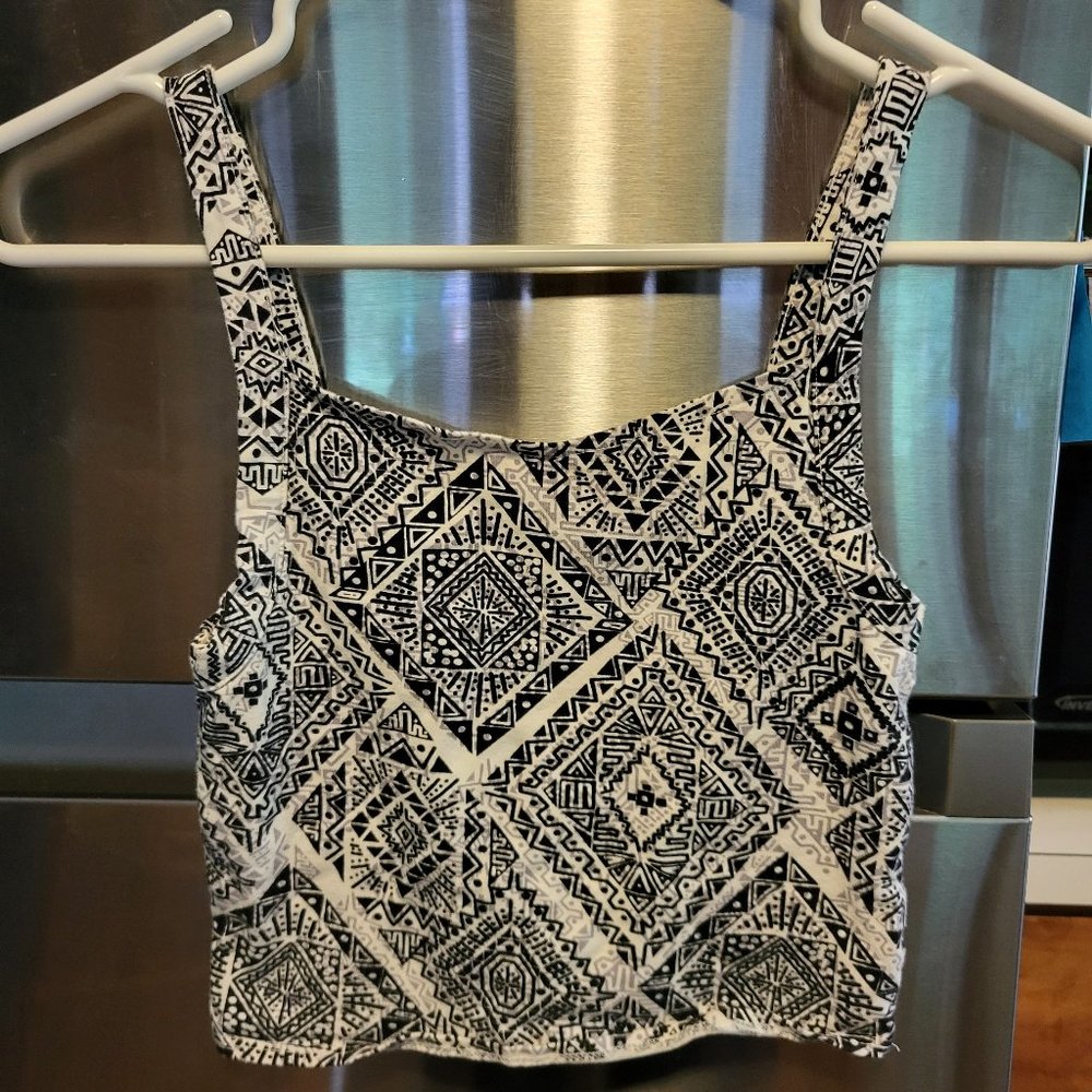 Black & White Crop Top